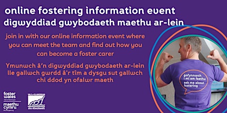 Online Fostering Information Event/ Digwyddiad Gwybodaeth Maethu Ar-lein