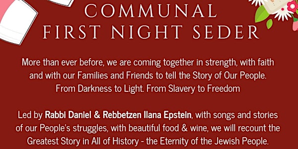 WMA - First Night Communal Seder - Monday 22nd April 2024