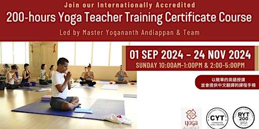 200-hours Yoga Teacher Training Certificate Course primary image