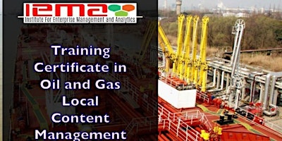 Imagem principal do evento Certificate in Oil and Gas Local Content Management
