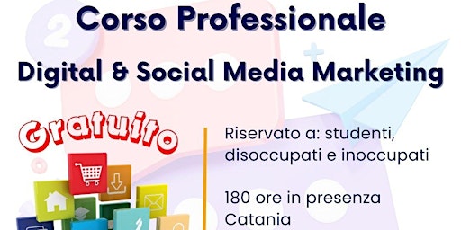 Immagine principale di Corso Professionale Gratuito in Digital e Social Media Marketing 