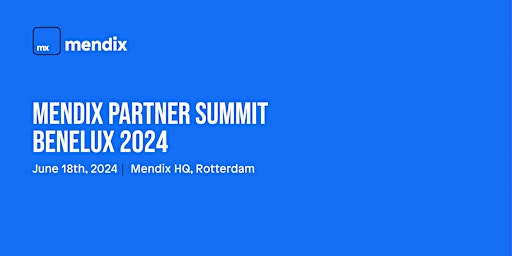 Imagem principal do evento Mendix Partner Summit Benelux