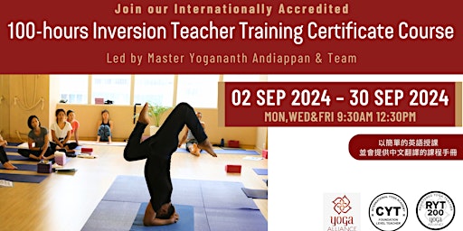 Primaire afbeelding van 100-hours Inversion Teacher Training Certificate Course