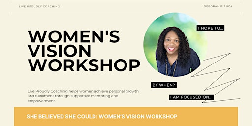 Hauptbild für She Believed She Could: Women's Vision Workshop