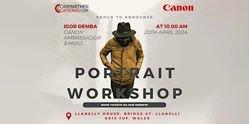 Imagem principal do evento Igor Demba Portrait Workshop - Llanelly House, Llanelli, West Wales