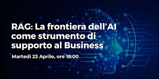 Imagem principal do evento RAG: La frontiera dell'AI come strumento di supporto al Business