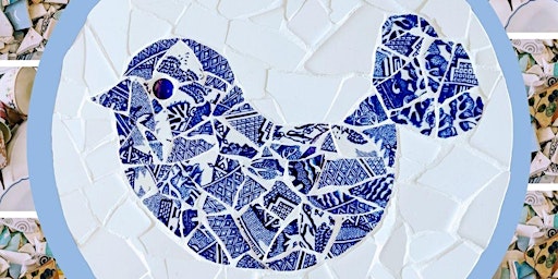 Mosaic a centre piece from broken crockery primary image