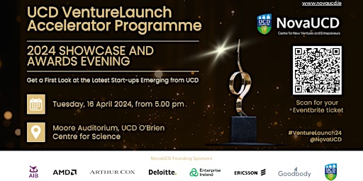 2024 UCD VentureLaunch Accelerator Programme Pitch Event primary image