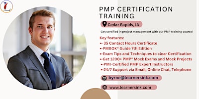 PMP Exam Preparation Training Classroom Course in Cedar Rapids, IA primary image