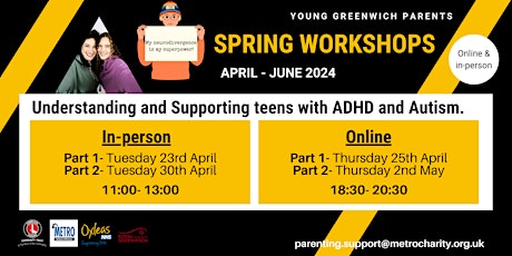 (IN- PERSON) Understanding and Supporting Teens with ADHD & Autism