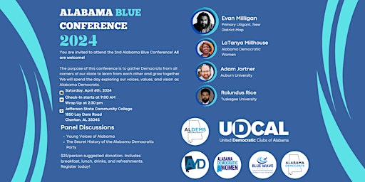 Primaire afbeelding van Alabama Blue Conference 2024: Voices, Values, Vision