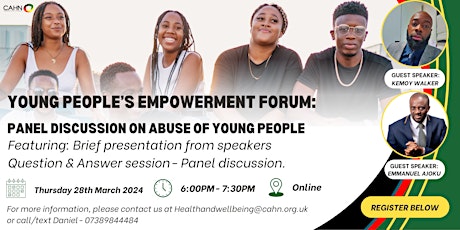 Youth Voice Panel Discussion: ABUSE AMONGST YOUNG PEOPLE