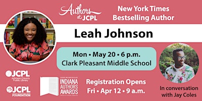 Authors at JCPL presents Leah Johnson primary image