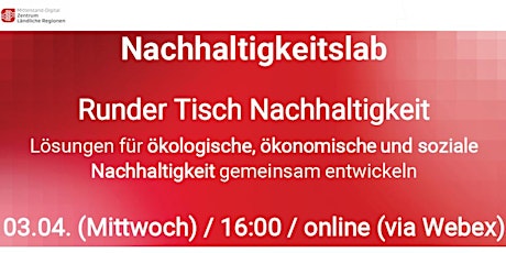 Nachhaltigkeitslab: Runder Tisch Nachhaltigkeit