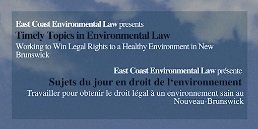 Primaire afbeelding van Working to Win Legal Rights to a Healthy Environment in New Brunswick