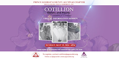 Hauptbild für Virtual Information Session: 2025 Cotillion Violets & Pearls