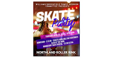 Imagem principal do evento Williams -Greenfield Skating Fundraiser Party