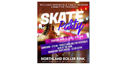 Williams -Greenfield Skating Fundraiser Party primary image