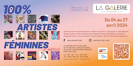 Invitation pour le vernissage de "100% Artistes Féminines - 4e édition"