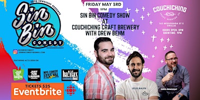 Imagem principal do evento Sin Bin Comedy Show at Couchiching Craft Brewery with Drew Behm