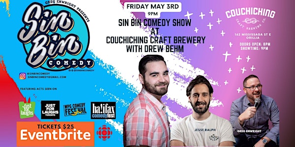 Sin Bin Comedy Show at Couchiching Craft Brewery with Drew Behm