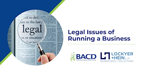 Imagem principal do evento Legal Issues of Running a Business