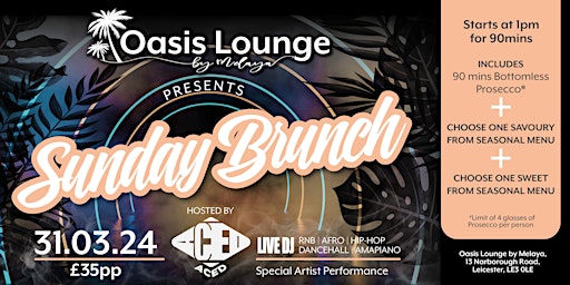 Primaire afbeelding van OLBM presents: Sunday Brunch - Hosted by Aced