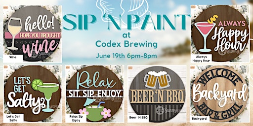Codex Brewing Patio Sign Sip & Paint Class primary image