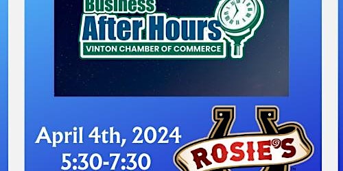 Immagine principale di Business Afterhours @ Rosie's IN Vinton 