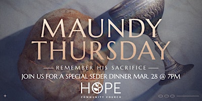 Maundy Thursday: Seder Dinner primary image