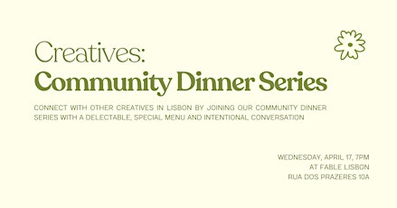 Creatives: Community Dinner Series