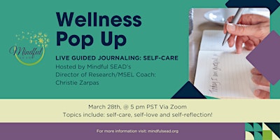 Imagen principal de Live Guided Journaling: Self-Care