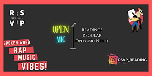 Imagem principal do evento RSVP: Open Mic, A night of Poetry, Music and Vibes