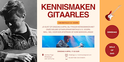 Hauptbild für Kennismaken gitaarles van Mathijs v.d. Voorn