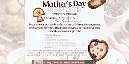 Image principale de Mother's Day Brunch - Candle Decorating Event