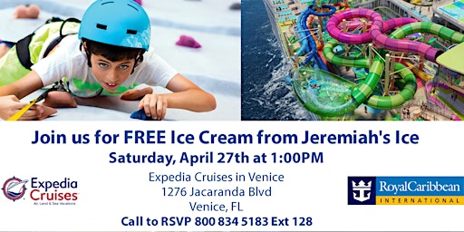 Hauptbild für FREE Ice Cream from Jeremiah's Ice courtesy of Royal Caribbean!