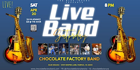 The Chocolate Factory Band LIVE!!! @ The Blue Iguana, Fairfax, VA!!!