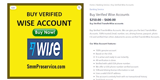 Hauptbild für Buy verified Wise Accounts Good Service Sale To Usa,Uk