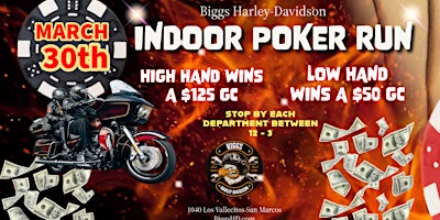 Primaire afbeelding van Biggs Harley Indoor Poker Run and Lunch