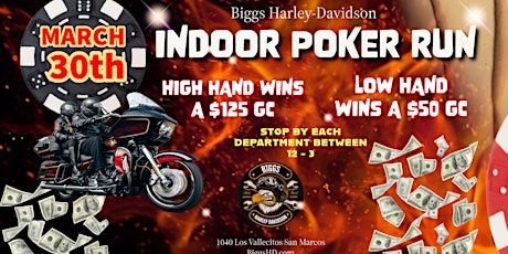 Hauptbild für Biggs Harley Indoor Poker Run and Lunch