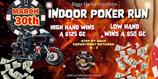 Primaire afbeelding van Biggs Harley Indoor Poker Run and Lunch