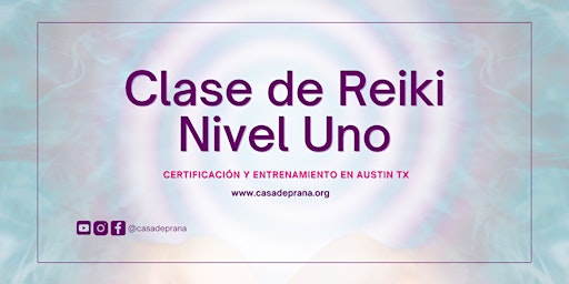 Clase de Reiki Nivel Uno primary image