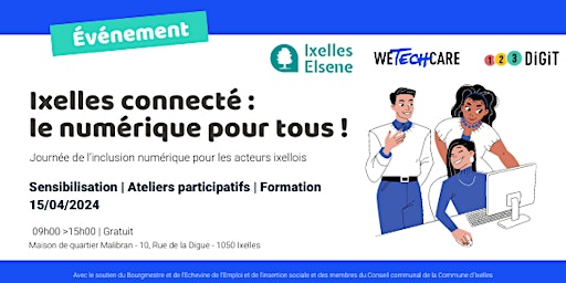 Imagem principal do evento Ixelles connecté : le numérique pour tous !