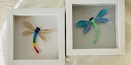 Paper Quilling Dragonfly In a Shadow Box By Marky