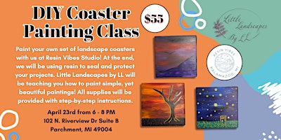 DIY Coaster Painting Class at Resin Vibes Studio! primary image