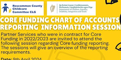 Image principale de Core Funding Chart of Accounts Reporting information session