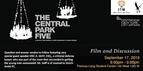 Central Park Five Screening and Discussion primary image