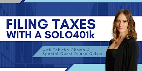 Filing Taxes With a Solo401k