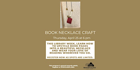 Book Necklace Craft