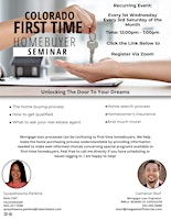 Hauptbild für Colorado First Time Home Buyer Seminar